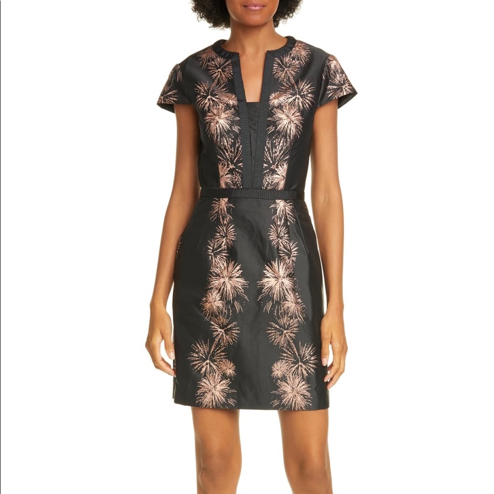Ted Baker Stardust Metallic Jacquard Minidress